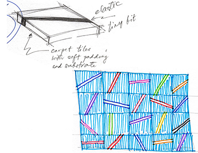 Sketch: elastic foot/hand rails